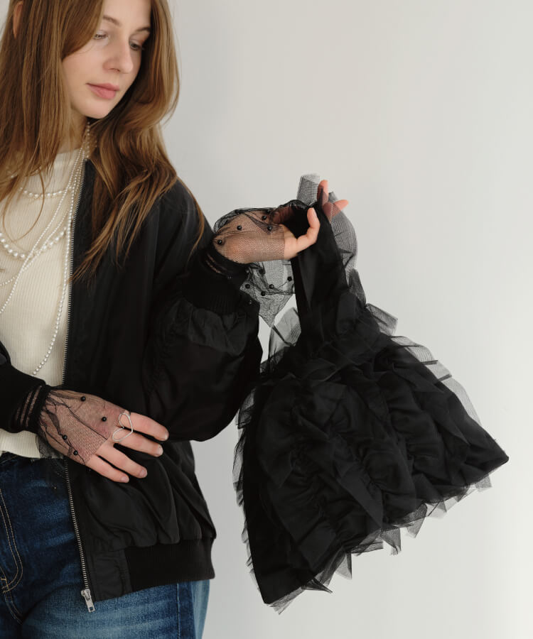 チュールフリルバッグ