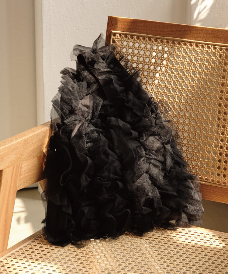 チュールフリルバッグ