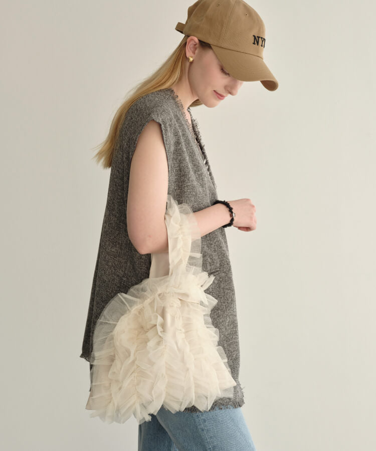 チュールフリルバッグ