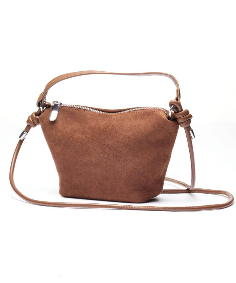 【新作早割★10%OFF】スウェードノットショルダーポシェット