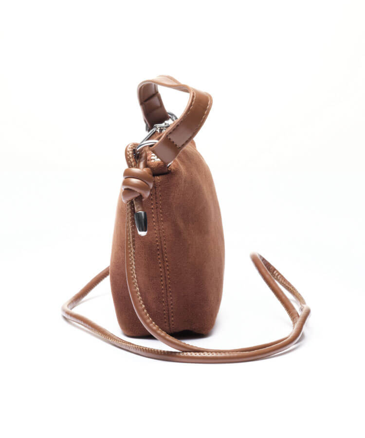 【新作早割★10%OFF】スウェードノットショルダーポシェット