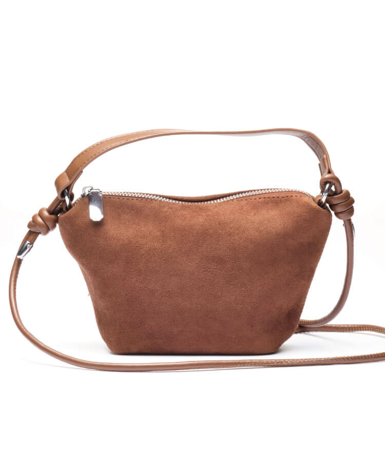 【新作早割★10%OFF】スウェードノットショルダーポシェット