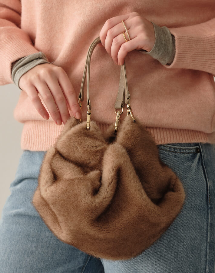 ポムポムファーバッグ