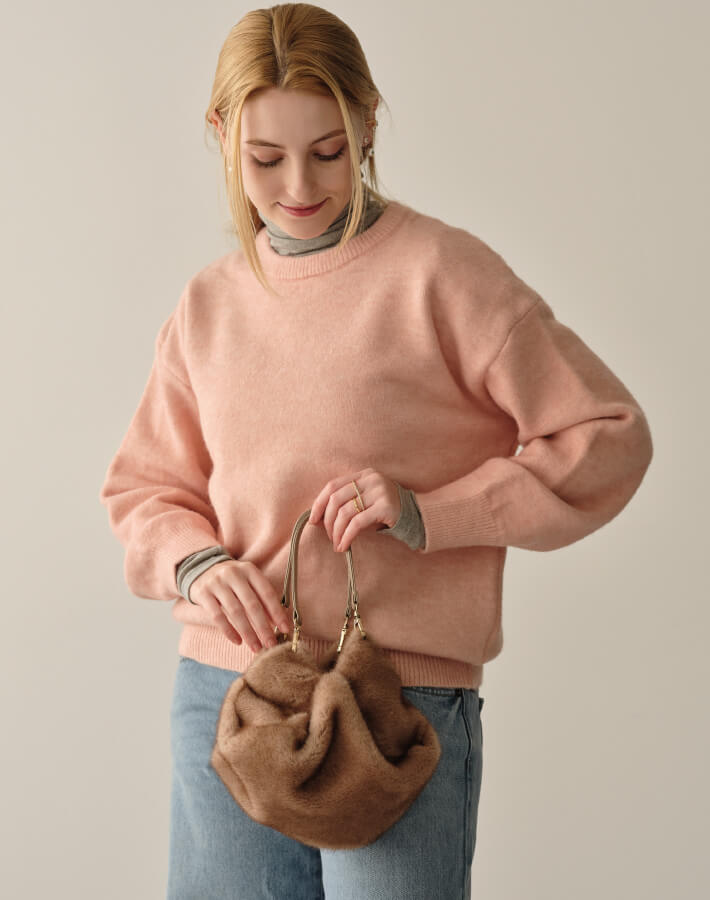 ポムポムファーバッグ