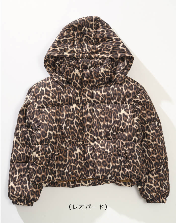 レオパード柄中綿ジャケット