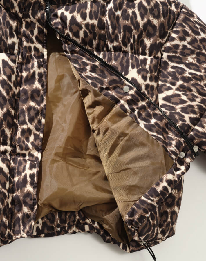 レオパード柄中綿ジャケット