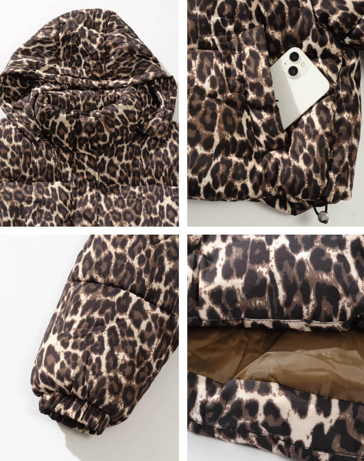 レオパード柄中綿ジャケット