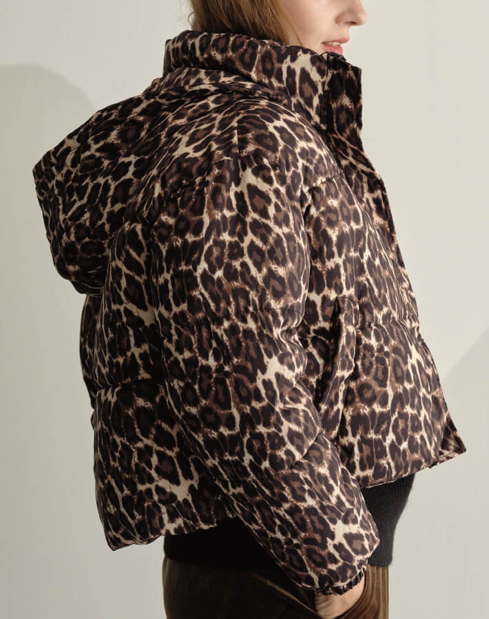 レオパード柄中綿ジャケット