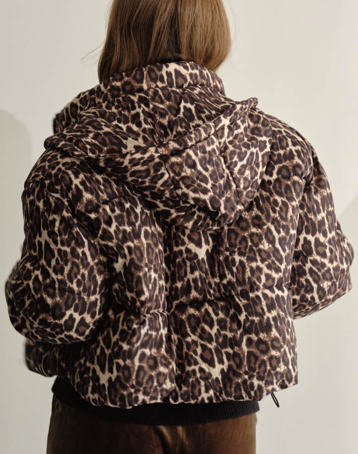 レオパード柄中綿ジャケット