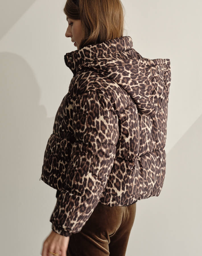 レオパード柄中綿ジャケット