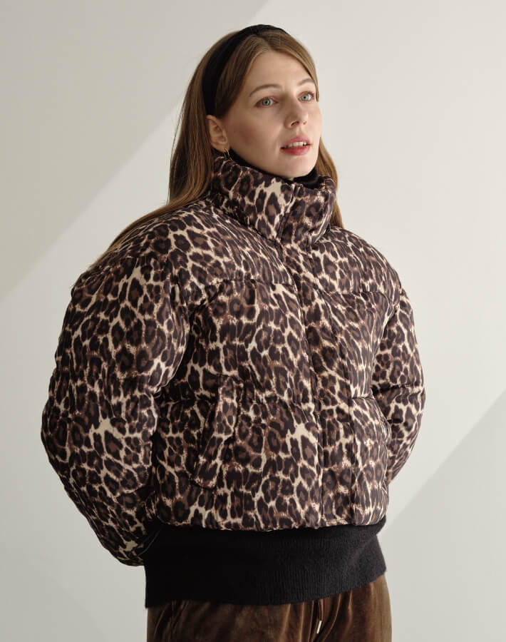 レオパード柄中綿ジャケット