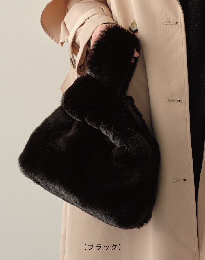 ファーワンハンドルバッグ