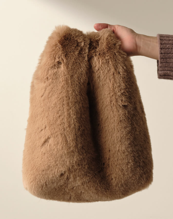 ファーワンハンドルバッグ