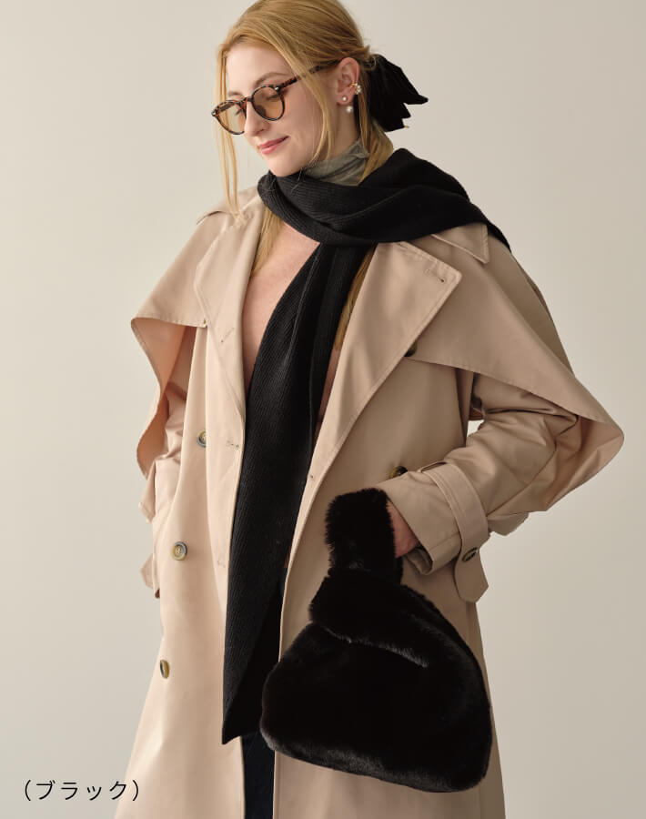 ファーワンハンドルバッグ