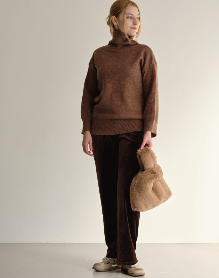 ファーワンハンドルバッグ