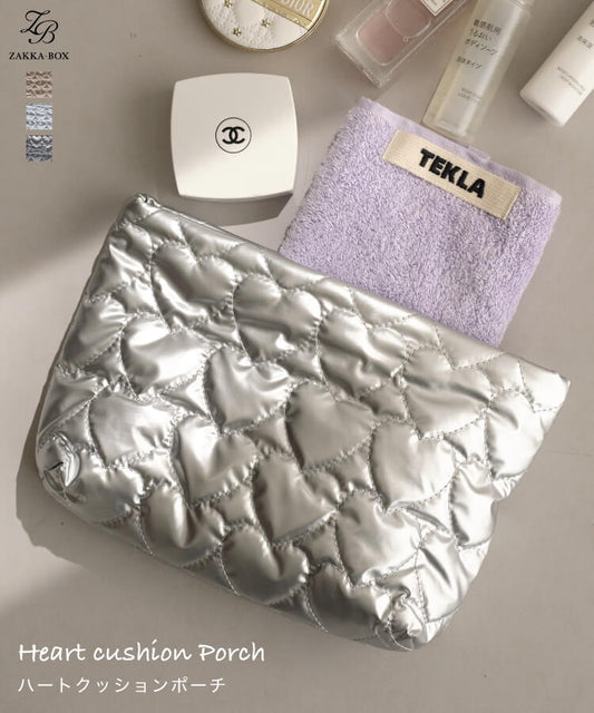 ハートクッションポーチ