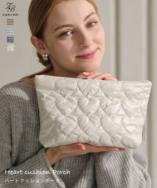 ハートクッションポーチ