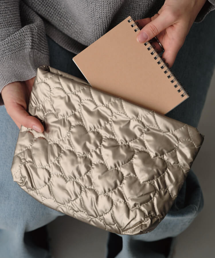 ハートクッションポーチ