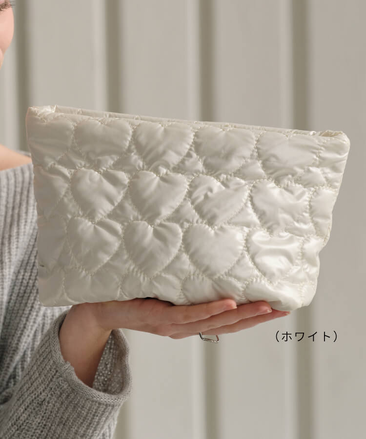 ハートクッションポーチ