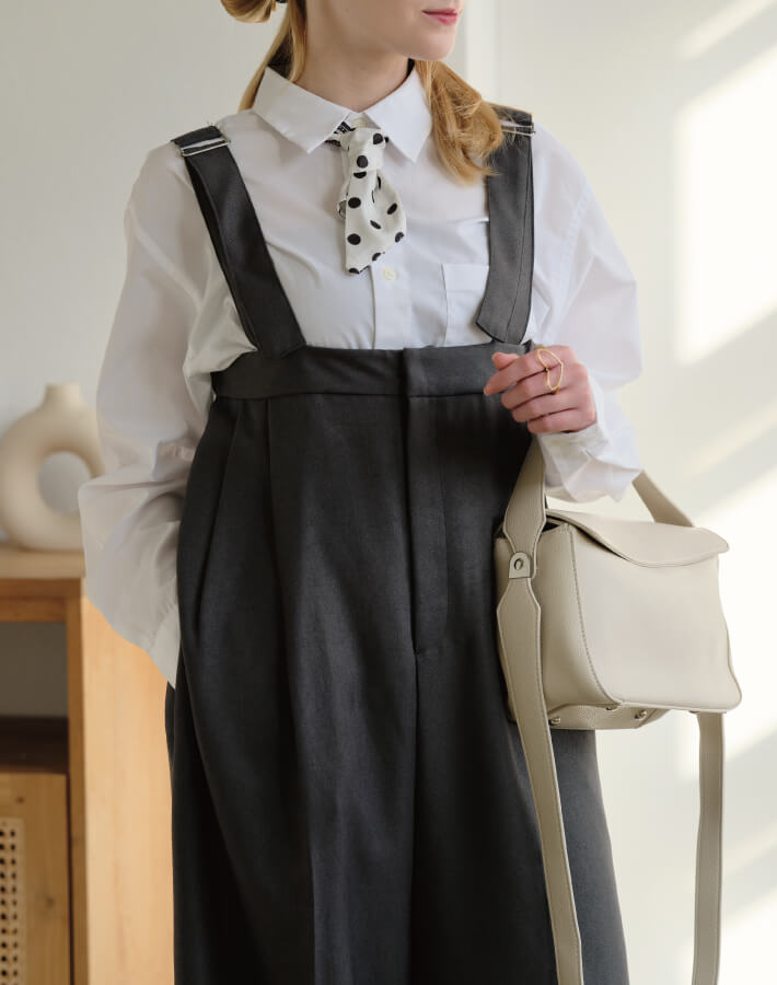 2WAYハンドルフラップバッグ（リボンスカーフ付き）