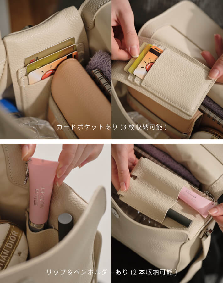 ZAKKA-BOX(ザッカボックス)】2WAYハンドルフラップバッグ（リボン