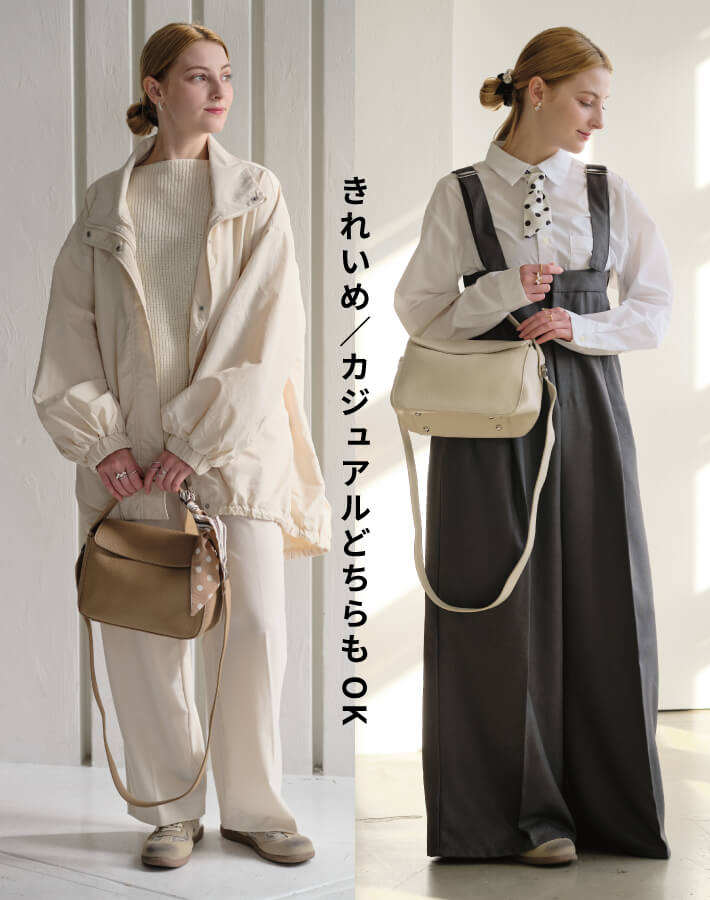 2WAYハンドルフラップバッグ（リボンスカーフ付き）