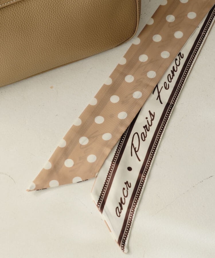 ドット柄リボンスカーフ