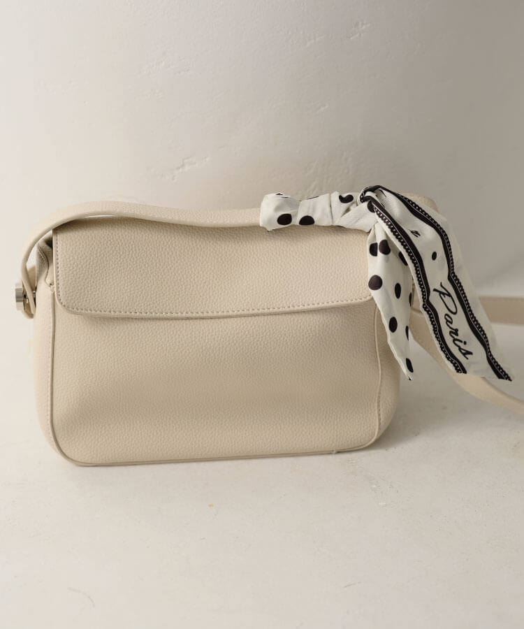 ドット柄リボンスカーフ