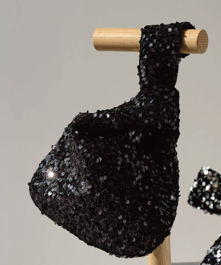 スパンコールハンドルミニバッグ