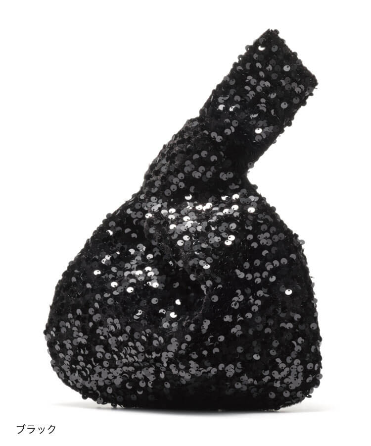 スパンコールハンドルミニバッグ