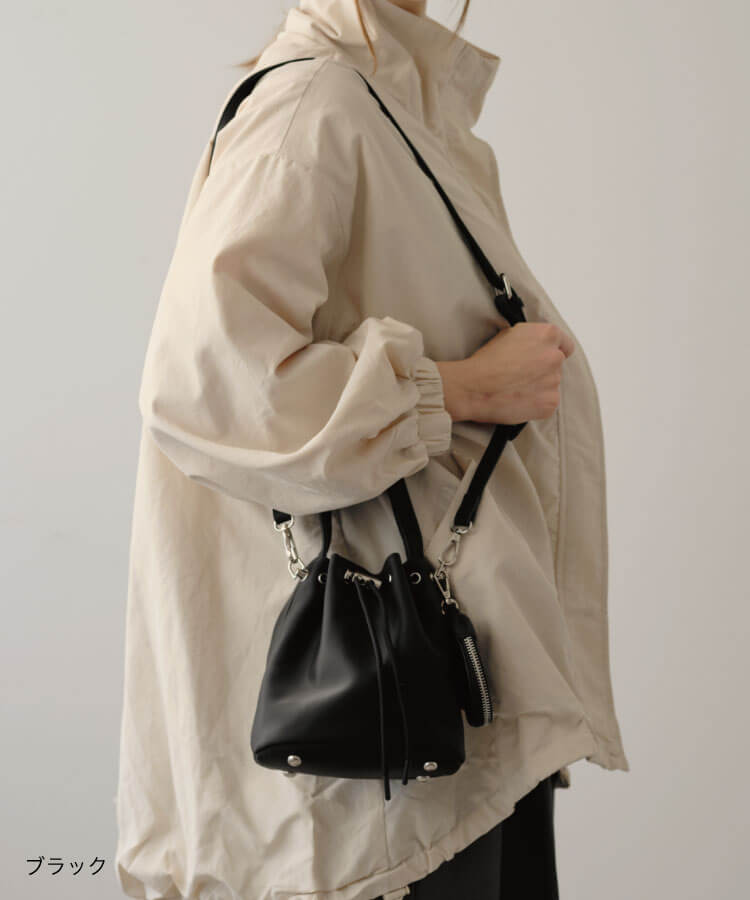 ナイロンキンチャクバッグ(ハートポーチ付き)