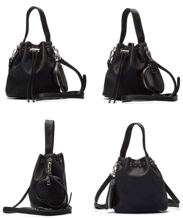 ナイロンキンチャクバッグ(ハートポーチ付き)