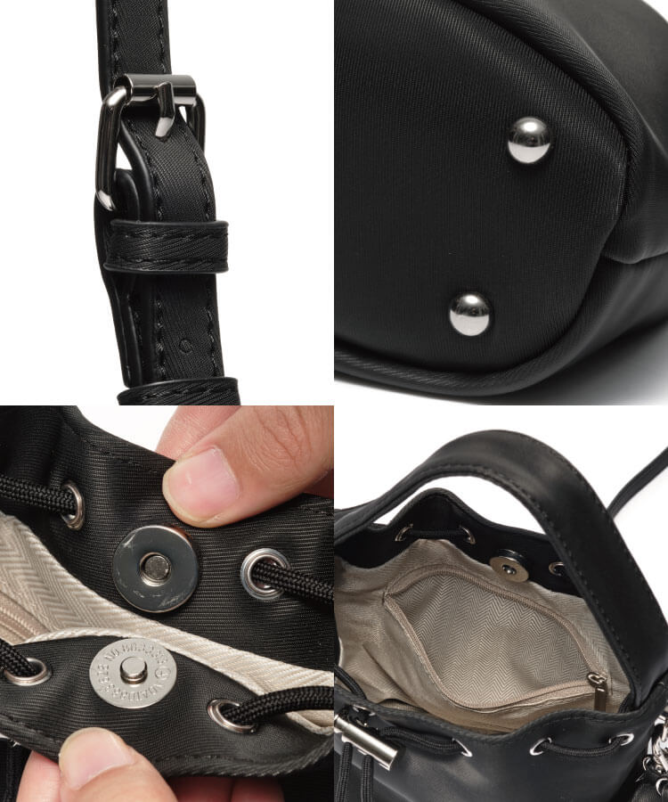 ナイロンキンチャクバッグ(ハートポーチ付き)