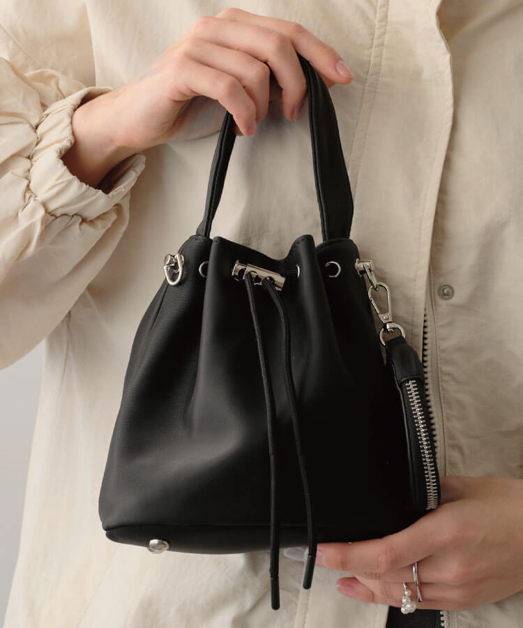 ナイロンキンチャクバッグ(ハートポーチ付き)