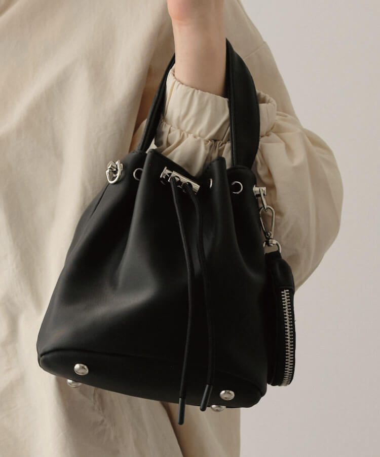 ナイロンキンチャクバッグ(ハートポーチ付き)