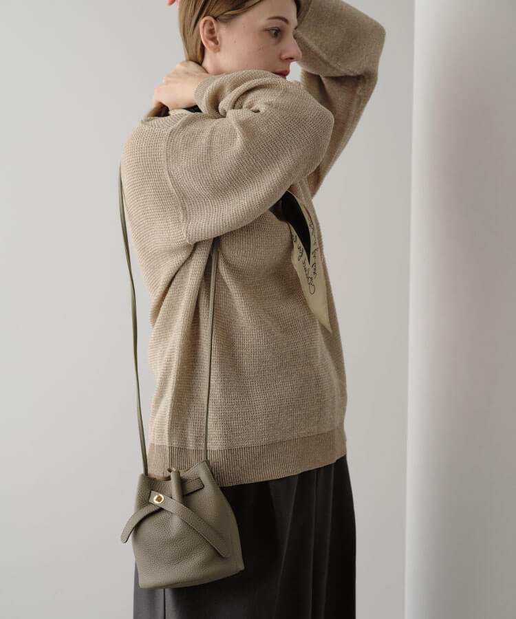 【30%OFF】リアルレザーキンチャクポシェット