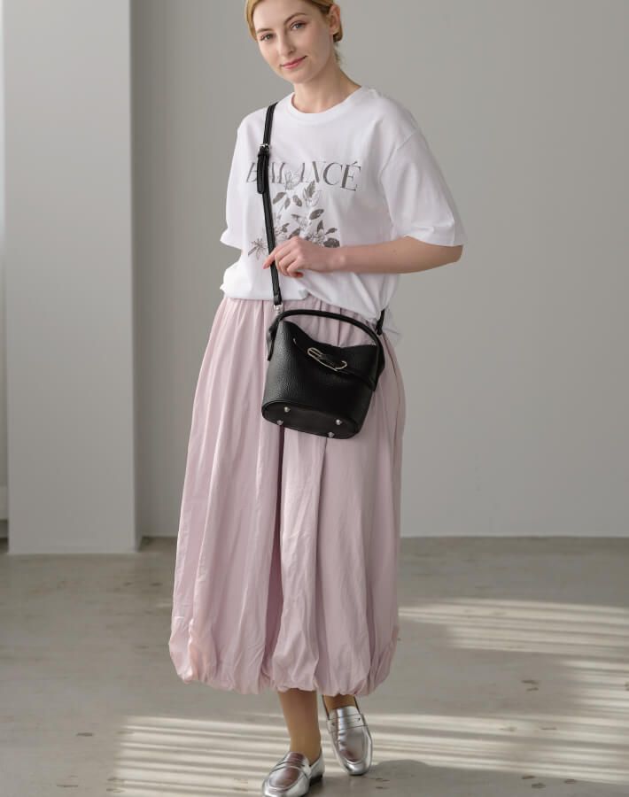 ベルトデザインバケットバッグ