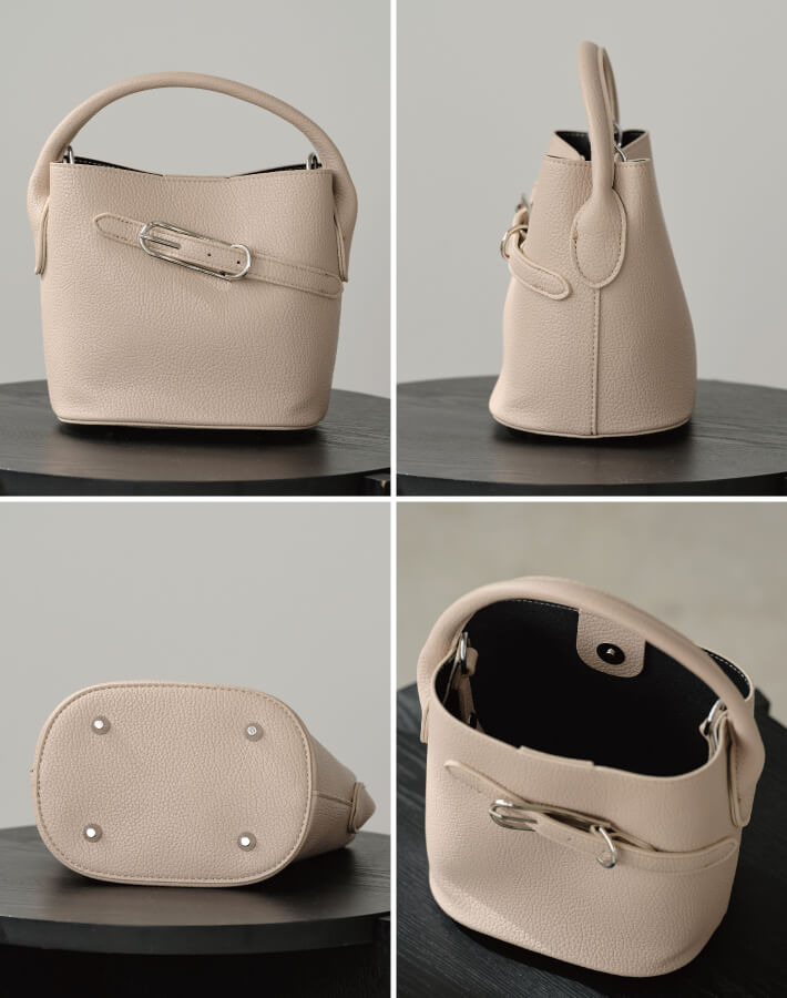 ベルトデザインバケットバッグ