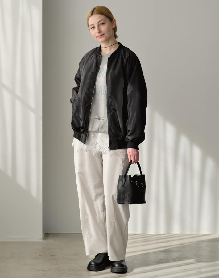 ベルトデザインバケットバッグ