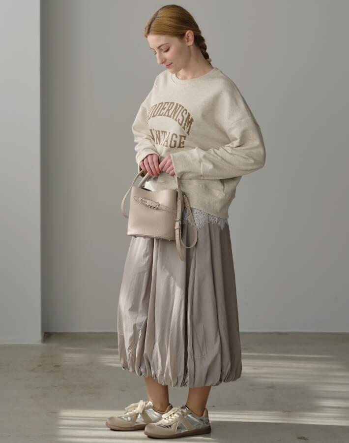 ベルトデザインバケットバッグ