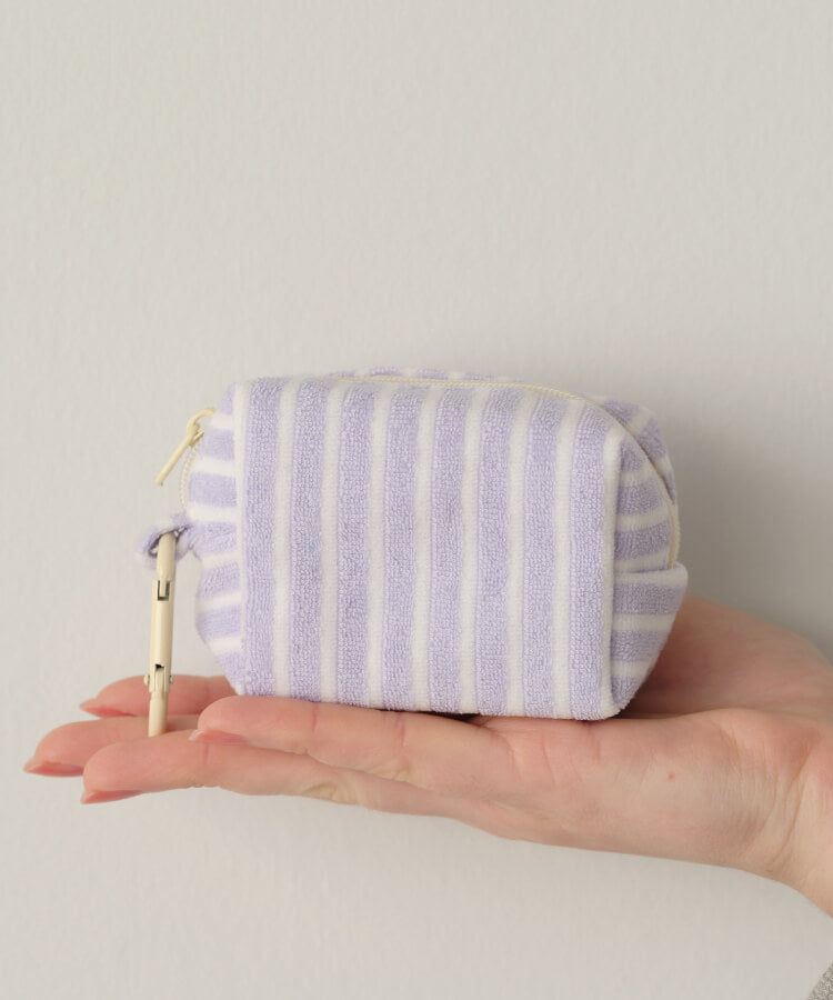 ボーダーパイルミニミニポーチ