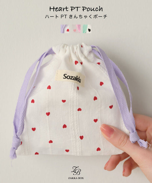 ハートPTきんちゃくポーチ