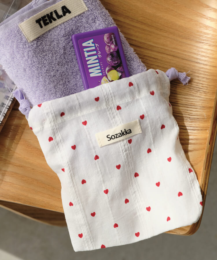 ハートPTきんちゃくポーチ