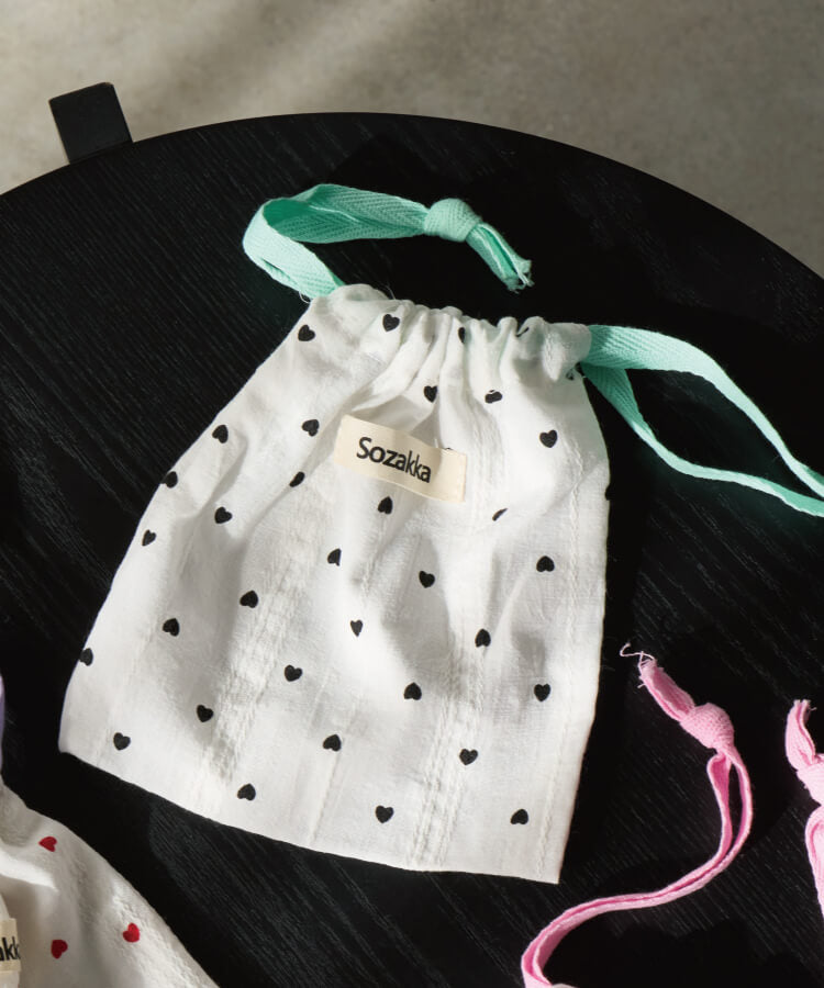 ハートPTきんちゃくポーチ