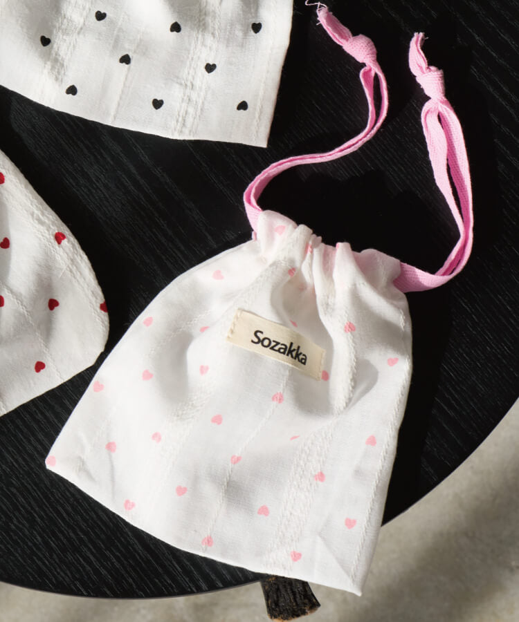 ハートPTきんちゃくポーチ