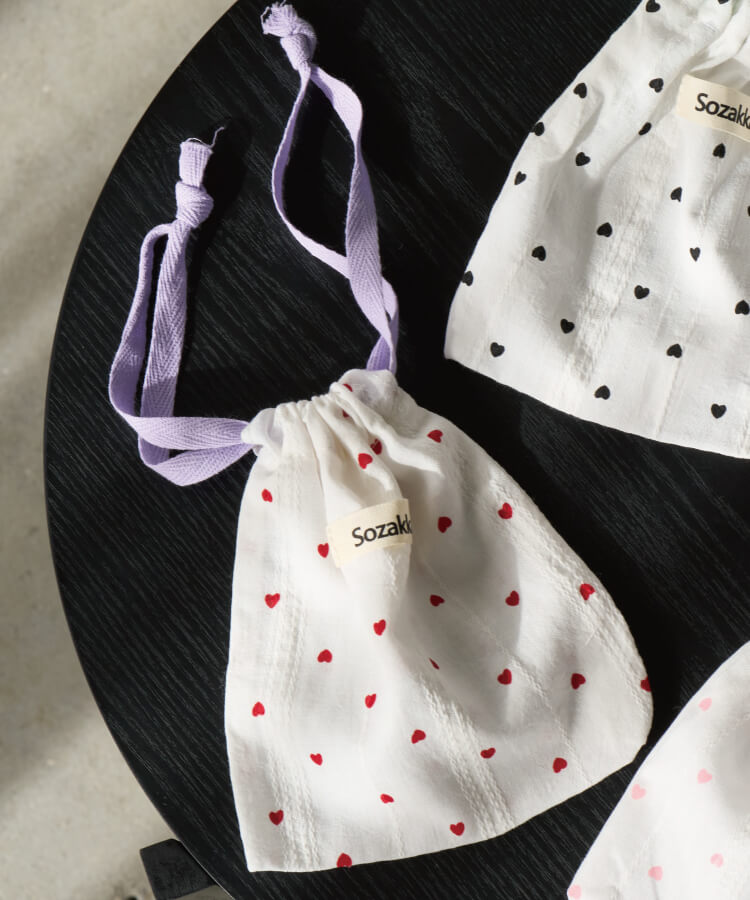 ハートPTきんちゃくポーチ