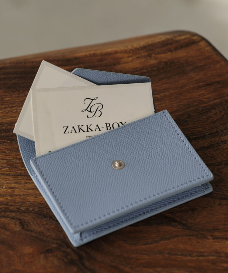 リアルレザーボタンカードケース