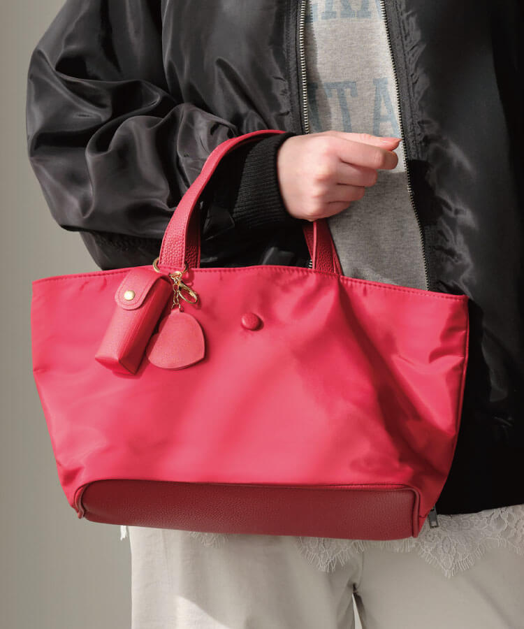 ナイロントートバッグ(リップケースチャーム付き)