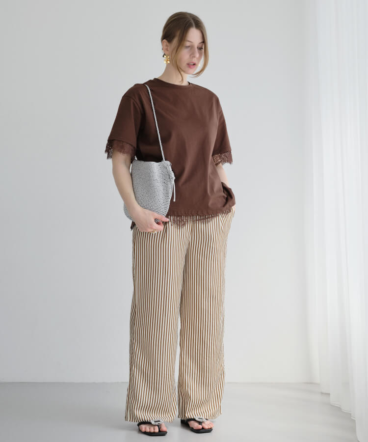 メッシュショルダーバッグ(カラフルノットストラップ付)