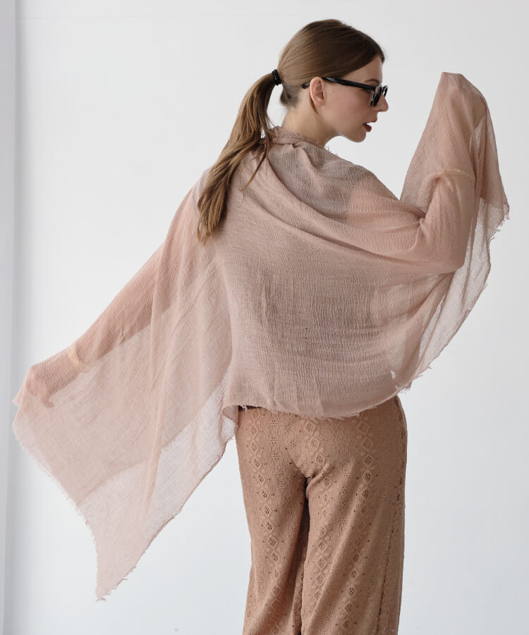 エアリーストール(レオパードゴム付き)